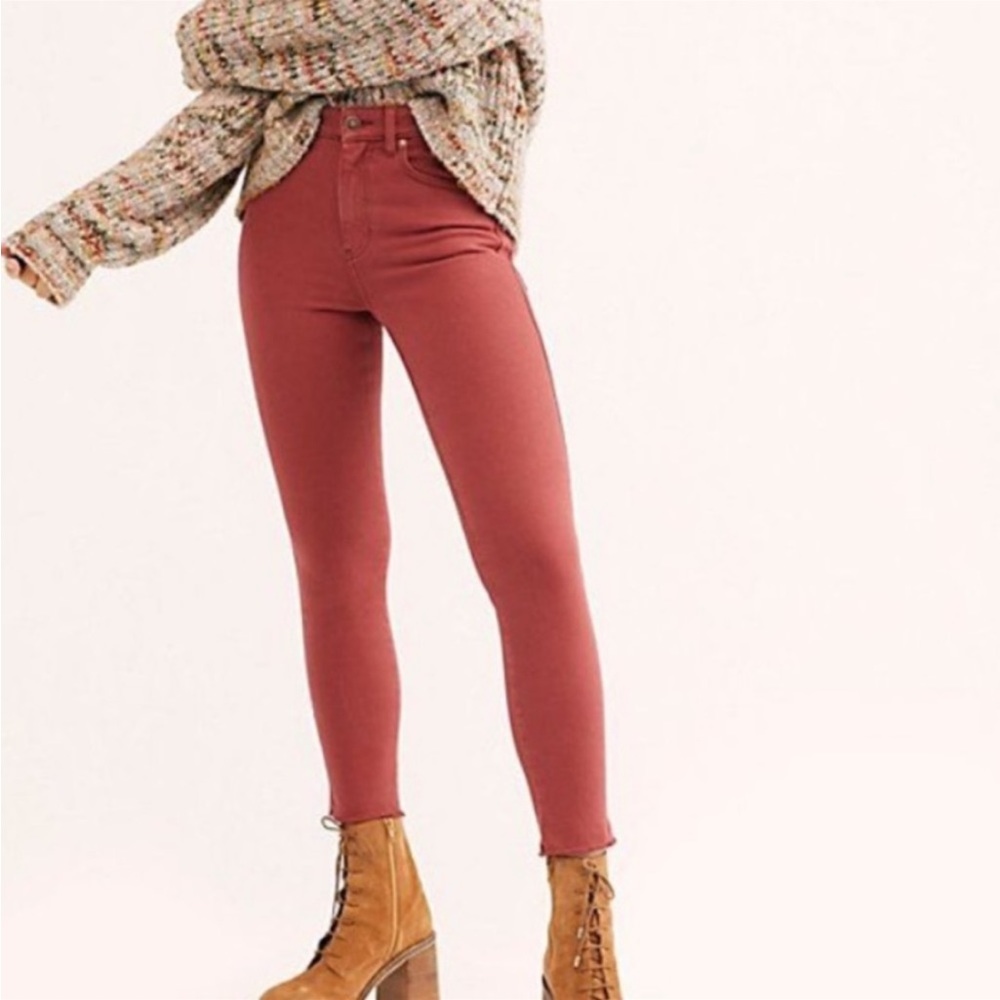 We The Free High-Rise Rust Skinny Jeans